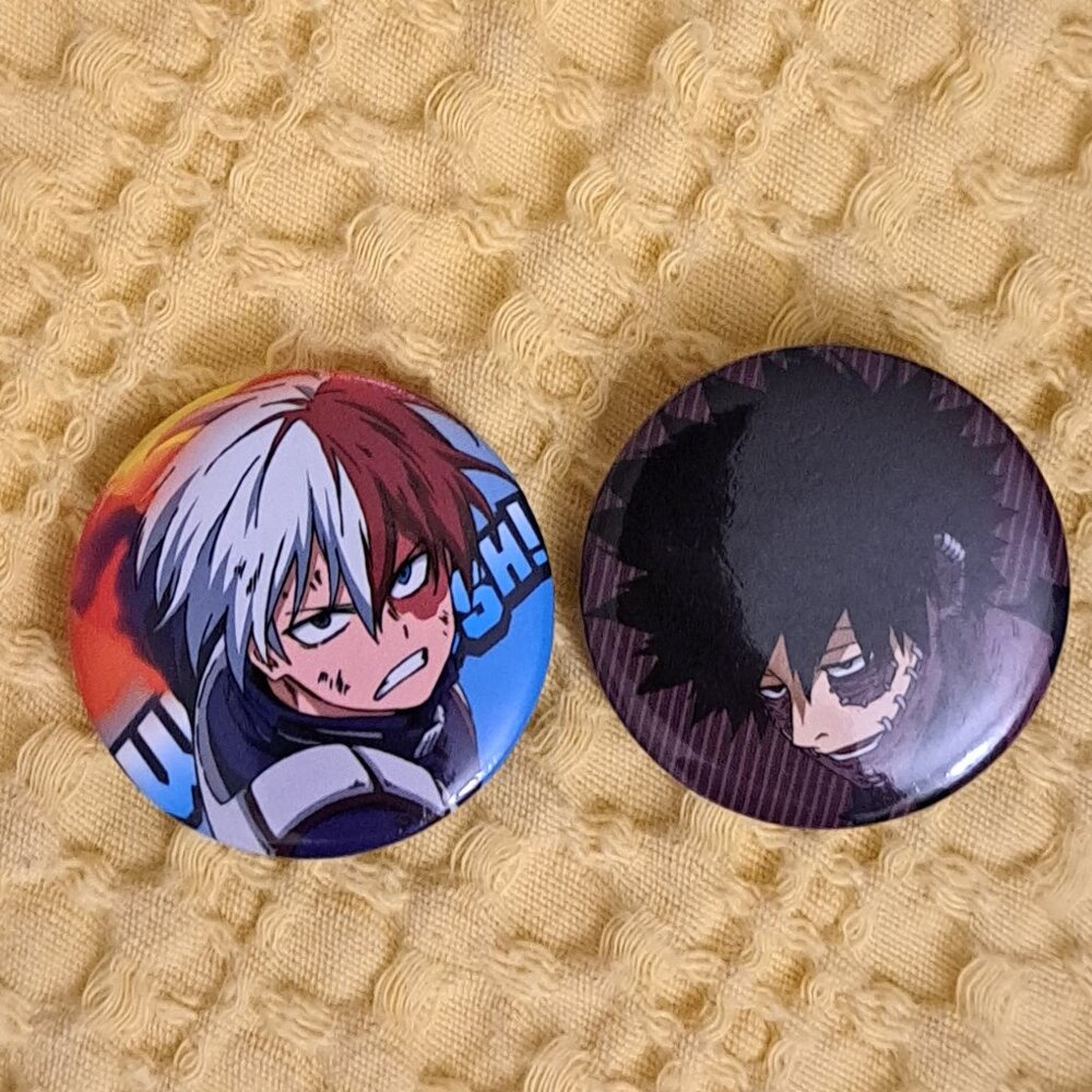 Set of 2- My Hero Academia Todoroki and Dabi Pins